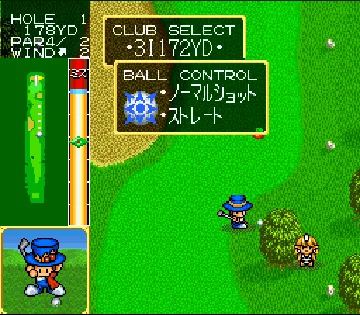 Super Naxat Open - Golf de Shoubu da Dorabocchan (Japan) screen shot game playing